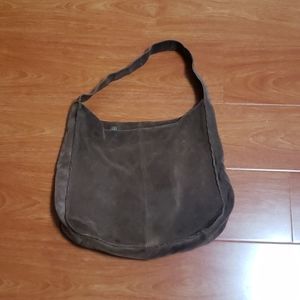 Sisley brown leather shoulder bag.